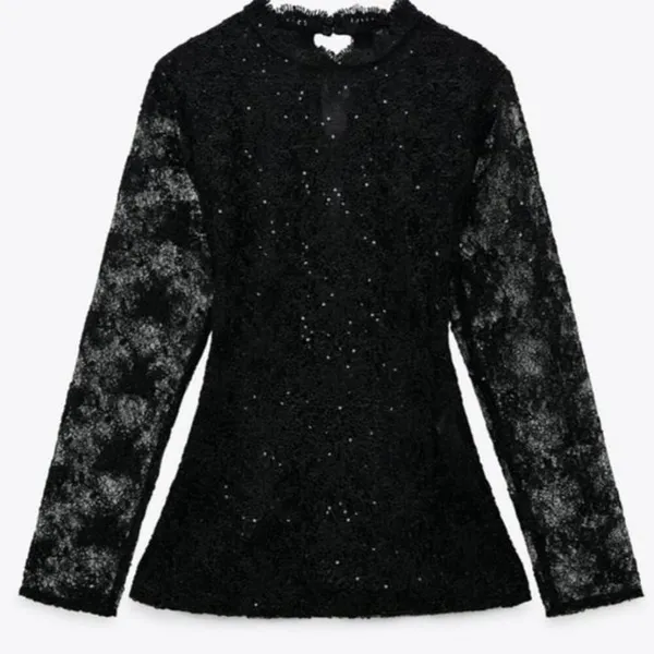 Zara Sequin Lace‎ Top - Image 3