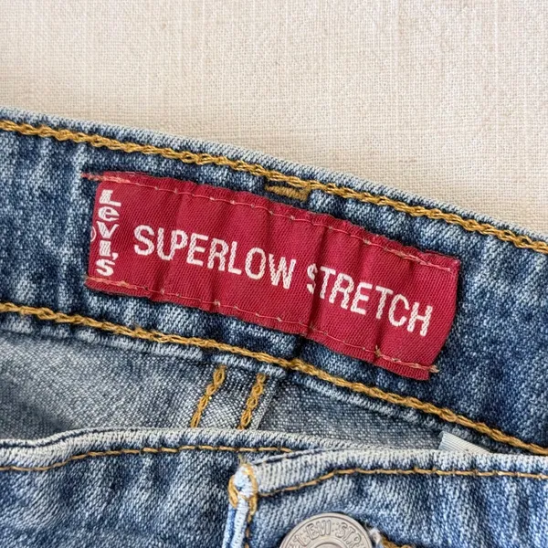 Levi's 518 Superlow Stretch Boot Cut Jeans Juniors 11‎ Y2K Low Rise 31x28.5 - Image 4