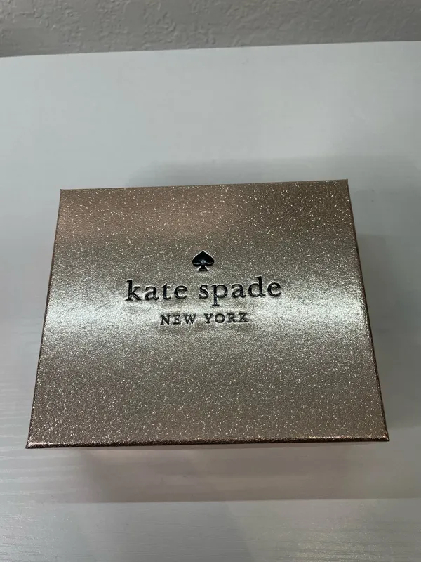 Kate Spade Silver Glitter Slim Card Holder Silver Lunar Light NWT - Image 7