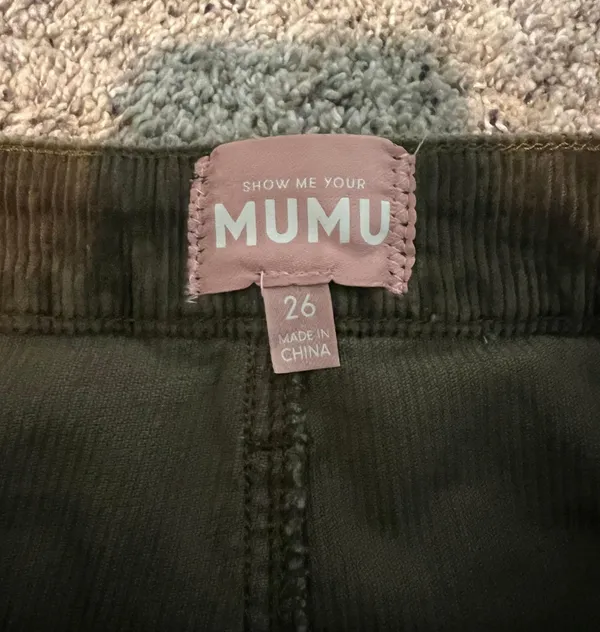 Show Me Your Mumu Green Corduroy Cropped Pants - Image 3