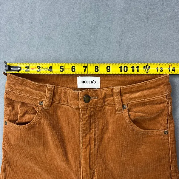 Rolla's Eastcoast Flare Pants 29 Camel Brown Corduroy High Rise 70s Retro - Image 6
