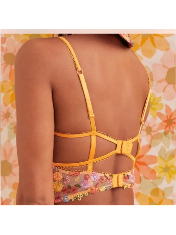 For Love And Lemons meadows floral bustier bra corset top 34B - Image 3