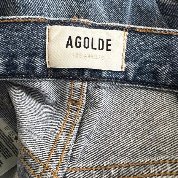 AGOLDE High Rise Straight Crop Jeans ALTERED Size 23 90s Crop - Image 8