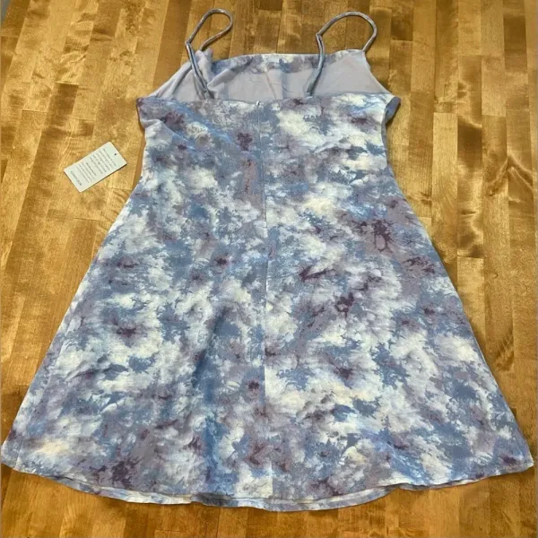 ASTR THE LABEL Purple Marble Spaghetti Strap Mini‎ Dress Large Scoop Neck NWT - Image 4