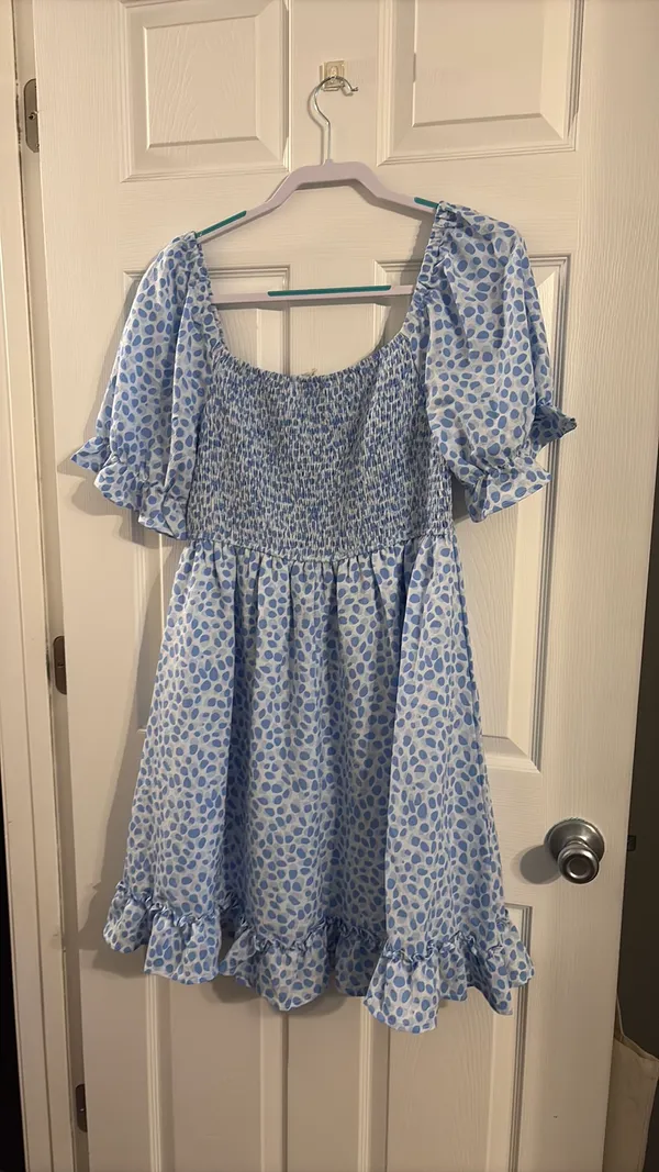 JODIFL Blue White Smocked Dress - Image 2