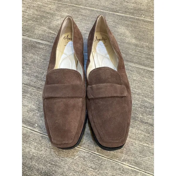 Amalfi by Rangoni Giuliano Loafer Italy made Castagno Cashmere brown Size‎ 8.5 W - Image 2