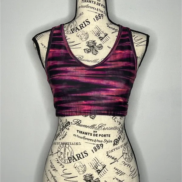 BCG (M) Pink Gradient Racerback Sports Bra Tru‑Wick Fabric Removable Pad Area - Image 9