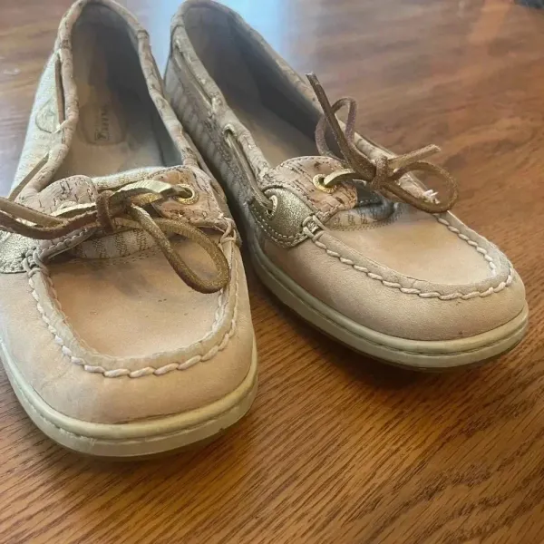 SPERRY Topsider Cork Gold Boat Shoes Size 8 Women’s EUC!‎ #85 - Image 3