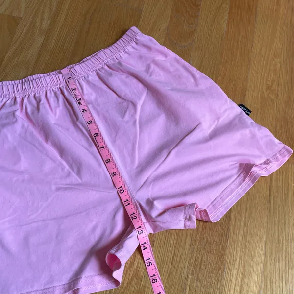 OOQONQ Women’s Pink Pajama Shorts Set Crew Neck Short Sleeve Cotton M - Image 10