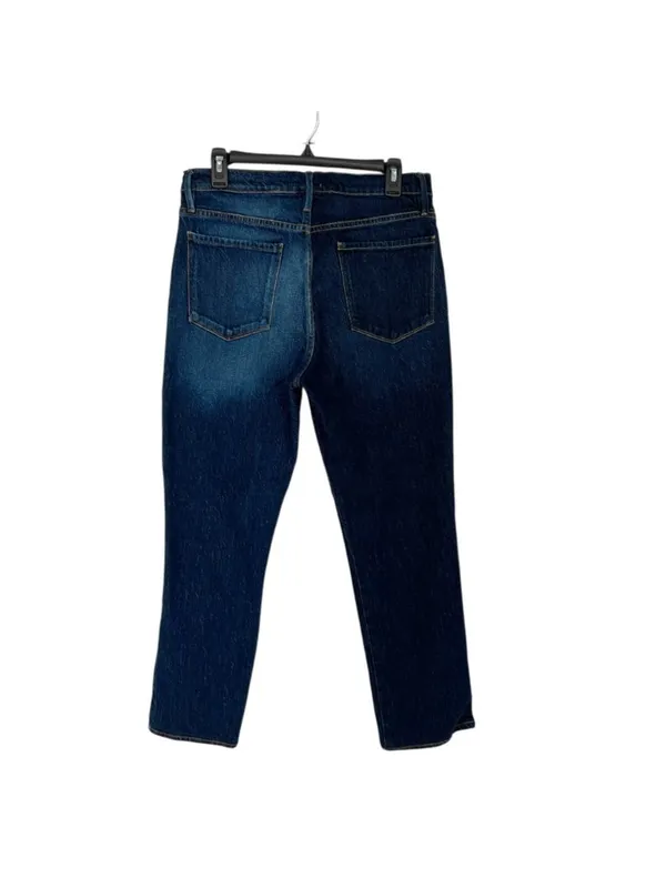 Frame Le Sylvie Slender Straight Jeans Two-Tone Denim Cropped Size 29 - Image 8