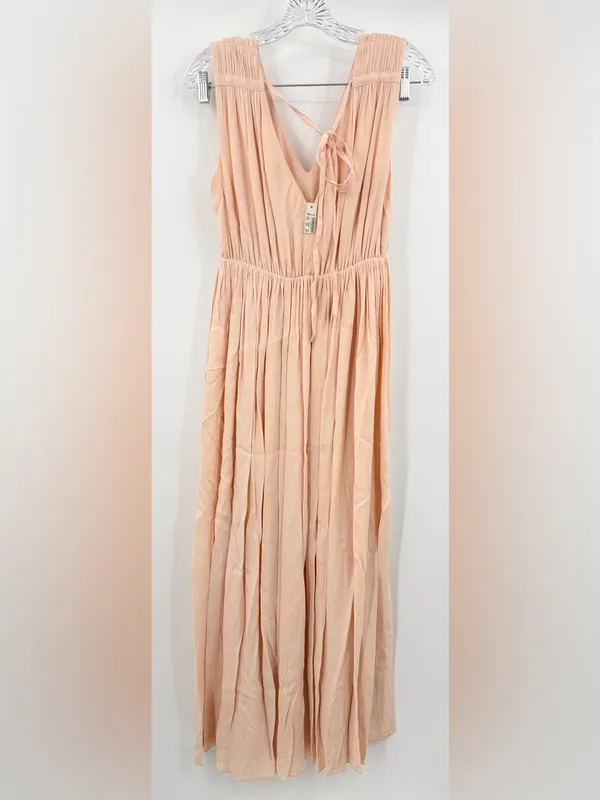 Madewell NWT Women's Magnolia‎ Tie-Back Maxi Dress in Peach Size Medium - Image 4