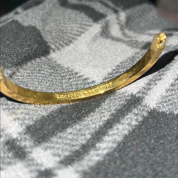 Spot The Spade purple Enamel Hinged Bangle Gold - Image 2
