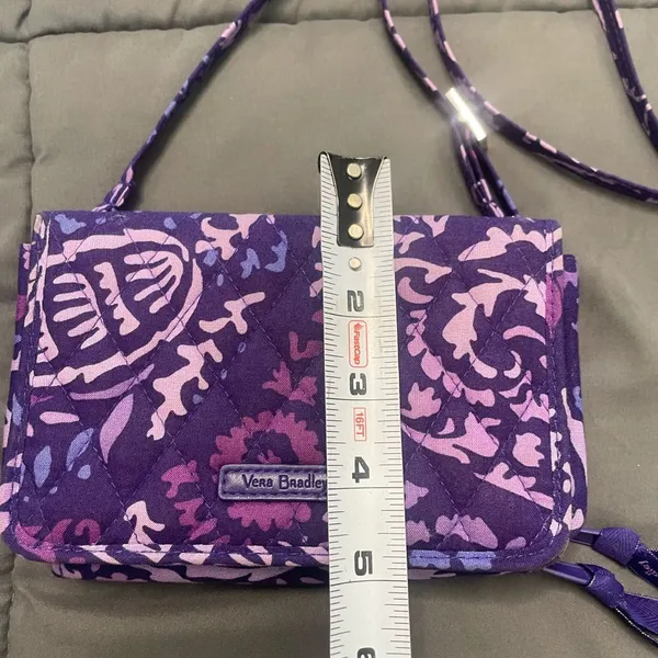 Vera Bradley 3 in 1 Crossbody Bag Purple Floral - Image 3