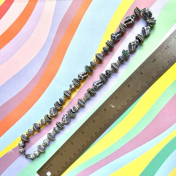 Blue beaded long necklace - Image 5
