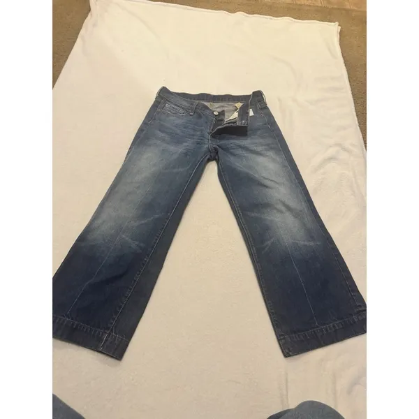 7 For All Mankind Dojo Crop Denim Jeans Women's Sz 30 U121B082U-082U Made In USA - Image 15
