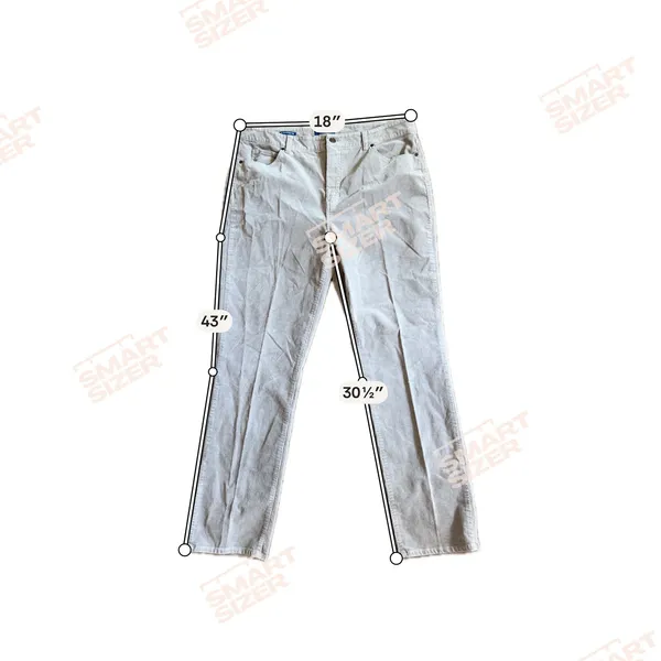 Talbots Womens‎ 16 High-Waist Straight-Leg Corduroy Pants Gray Stretch Cotton - Image 8
