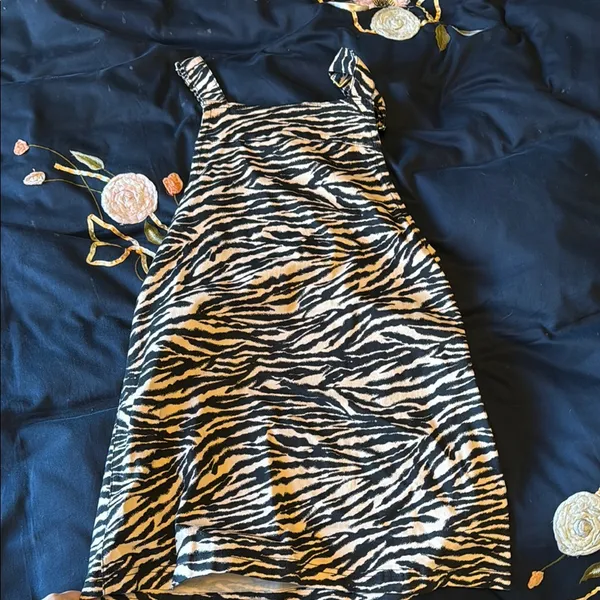 H&M Zebra Print Dress - Black and Cream - Image 4