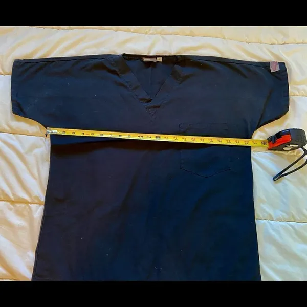 SCRUB ZONE Cotton Blend Scrub Top Sz Small, Black - Image 3