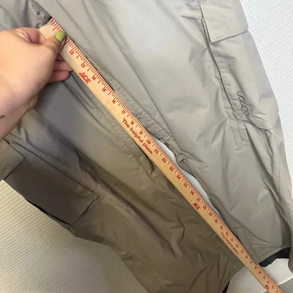 Burton Women Tan Cargo Snowboard Ski Pants Small Khaki Mesh Lined - Image 4