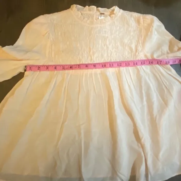 Free People Smocked In Time Blouse. Size Small - Image 7