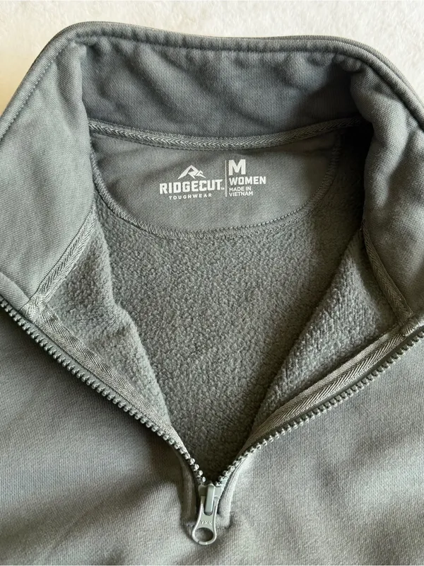 Ridgecut Women’s Quarter Zip Sweatshirt Size Medium Green - Image 6