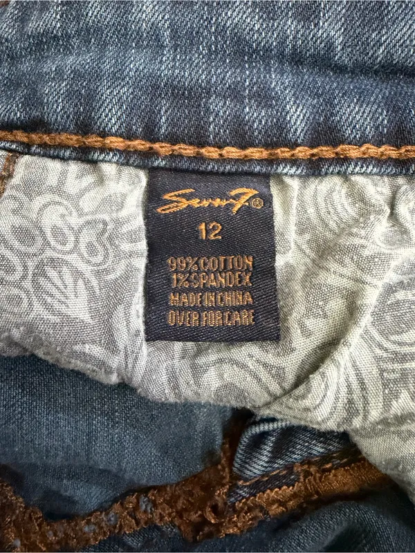 Seven7 Bootcut Stretch Jeans Women’s Size 12 Medium Wash EUC - Image 10