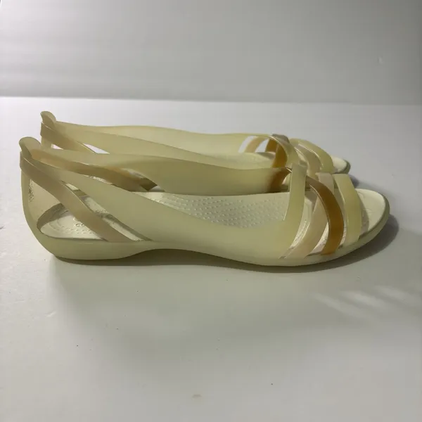Crocs Women's Isabella Huarache II Open Toe Jelly Sandals Slip On Size 6 Oyster - Image 4