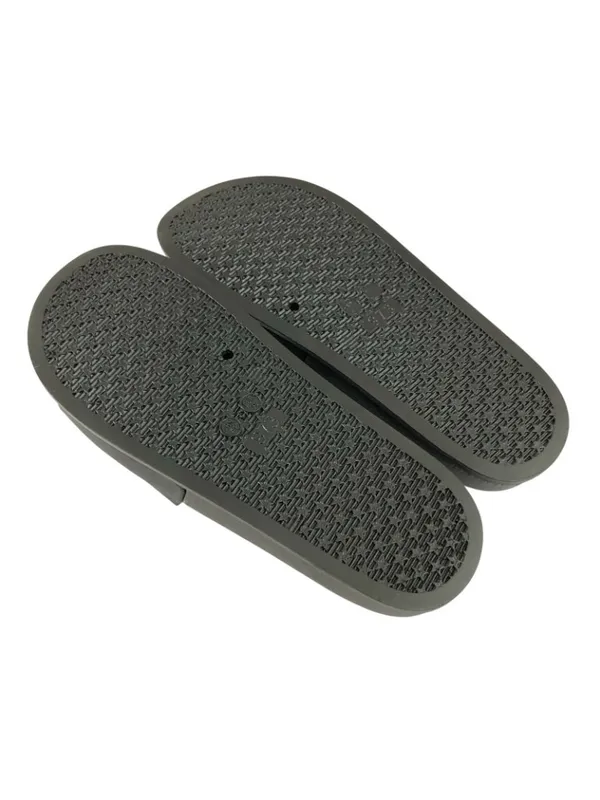 Womens Slide Sandals Rubber Slip On Basic Black Size 38 US 7 - Image 4