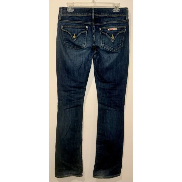 Hudson Jeans Beth Baby Boot Cut Pocket Flap Dark Wash Jeans Size 28 EUC!! - Image 3