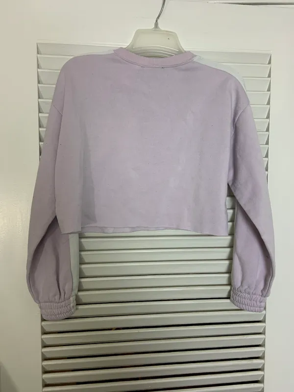 MD Light Purple Crop Top Dance Sweater - Image 2