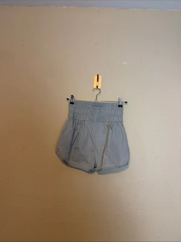 Free People Movement The Way Home Shorts Arctic Silver Grey High Waist‎ Small - Image 6