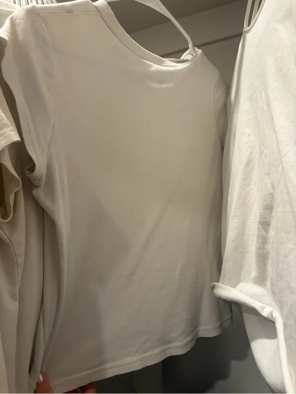 Brandy Melville White Cropped Crewneck Tee - Image 2