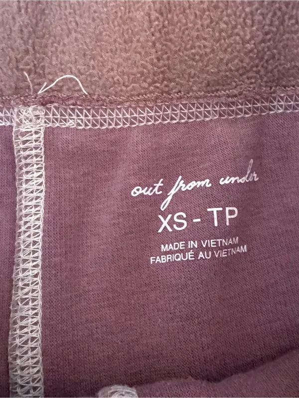 Out From Under Urban Outfitters Mauve Dusty Rose Flared Fleece Pants - Image 4
