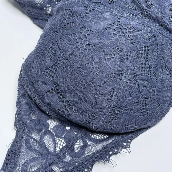 Aerie Navy Blue Lace Bralette Medium Criss Cross Adjustable Straps Coquette - Image 5