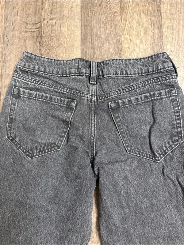 Hollister Women's Gray Wide-Leg Jeans - Image 3