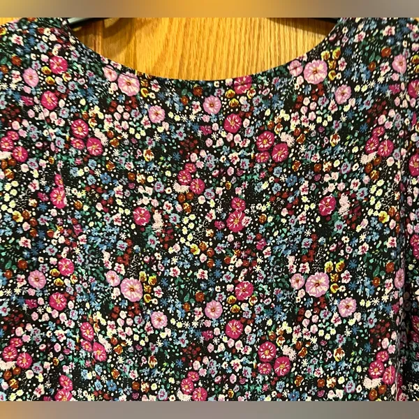 Wild Fable Floral Print Short Sleeve Tiered‎ Babydoll Flowy Mini Dress Siize XS - Image 12