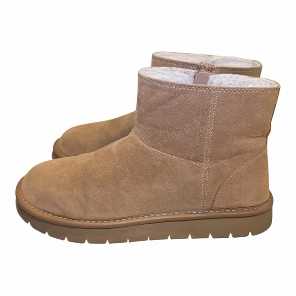 Universal Threads Light Brown Suede‎ Ankle Booties Casual Flat Shoes Womens - Image 3