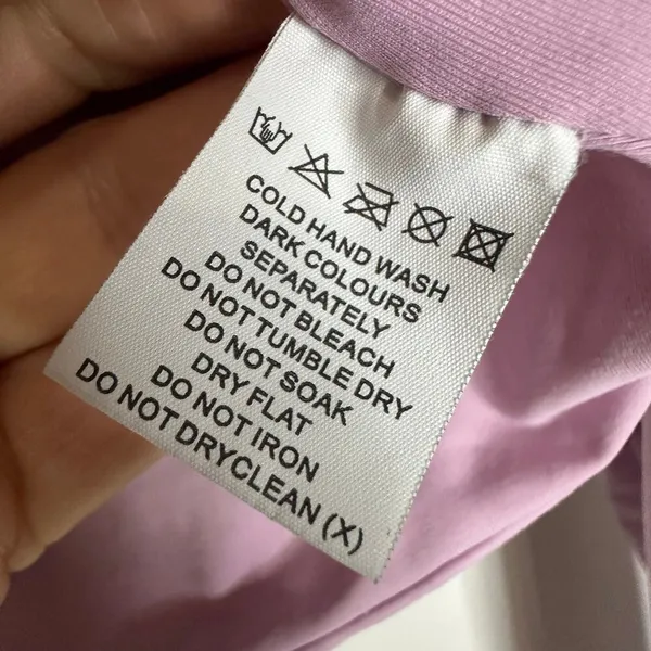 Meshki Emely long Sleeve athletic crop top in a lavender purple pink size medium - Image 3