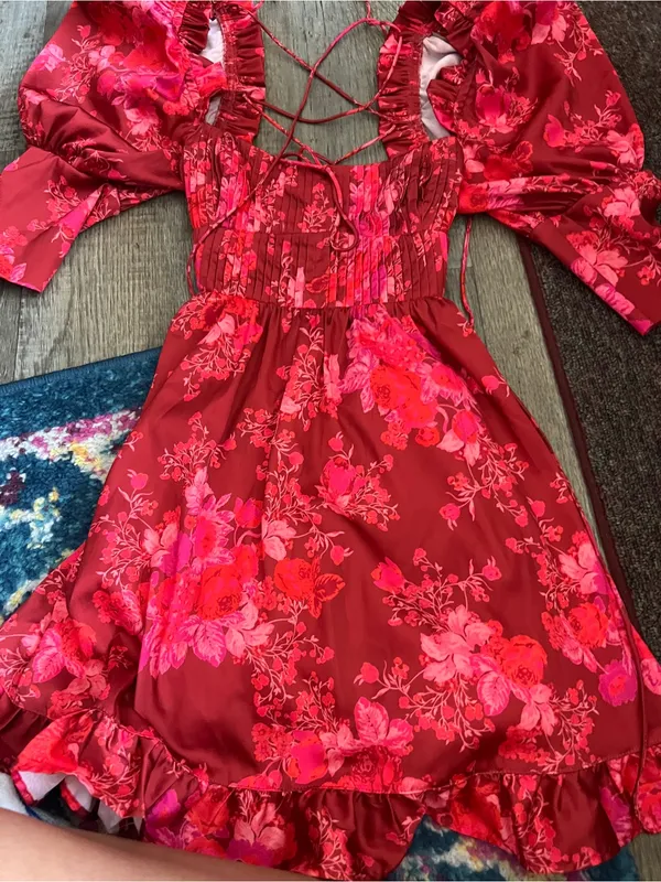 For Love and Lemons Alia Mini Dress in Red size XS - Image 15