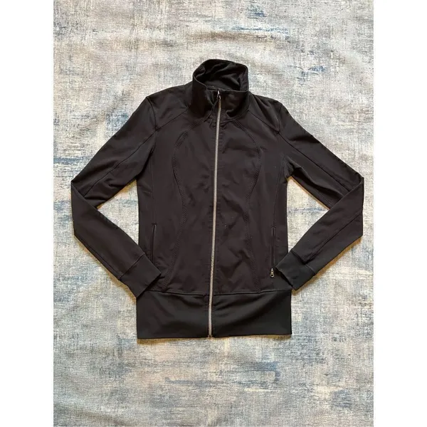 Lululemon Black Daily Yoga Full Zip Lightweight Jacket Size 10 - Image 7
