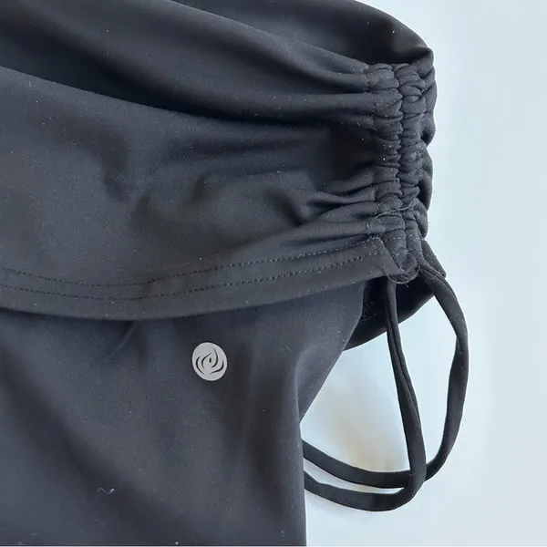 apana Black Fold over Waist Yoga Pants Medium - Image 5
