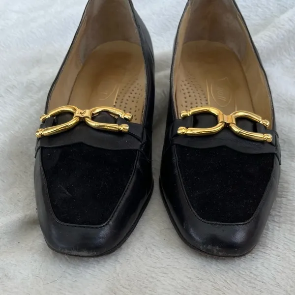 Vintage Scholl Heeled Loafers Size 6.5 - Image 3