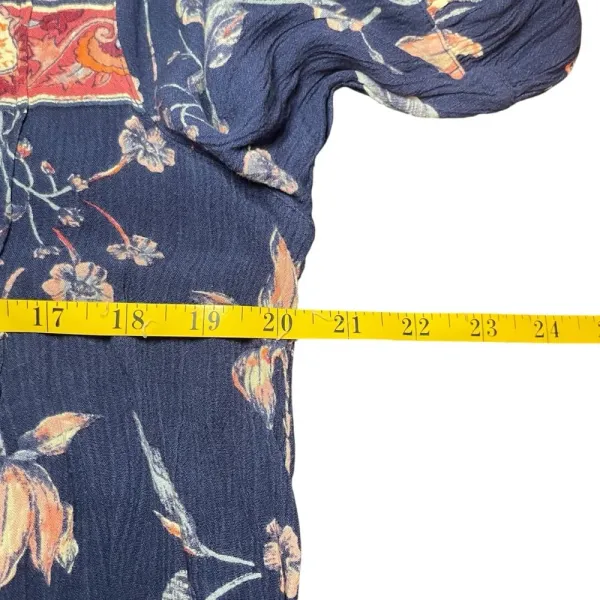 Billabong Pink & Blue‎ Floral Just Like You Dress Medium Boho Peasant Flowy - Image 8