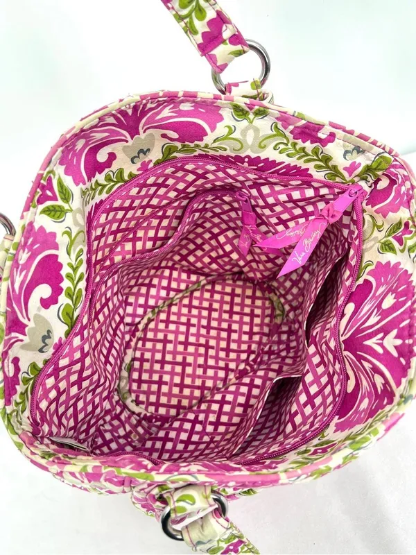 Vera Bradley Glenna Julep Tulip Pink Floral Quilted Cotton Shoulder Tote - Image 5