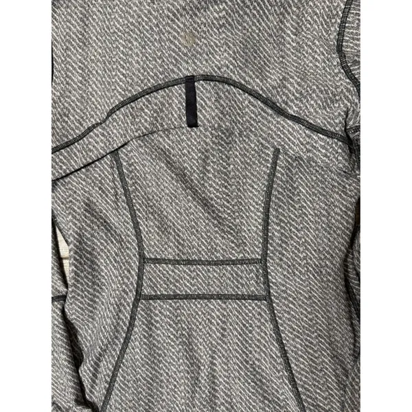 Lululemon Define Jacket‎ Gray Black White Herringbone Full Zip Athletic Size 2/4 - Image 8