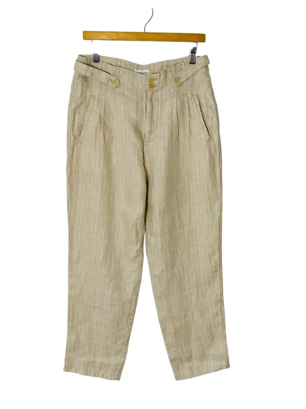 SUNDANCE Linen Pinstripe Trouser Pants - Image 2