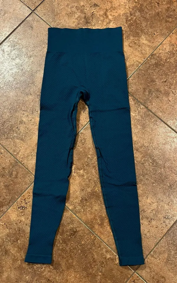 Balance Athletica Topaz Quartz Energy Leggings Teal Size M - Image 3