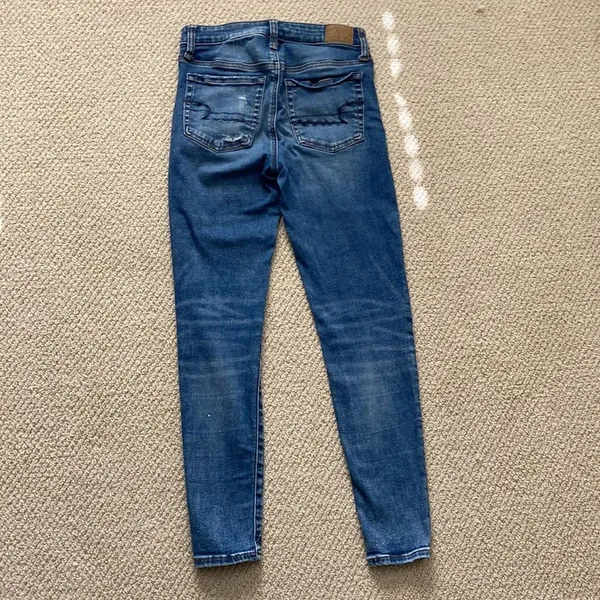 American Eagle Hi-Rise Jegging Jeans Size 2 Short Medium Wash Slim Fit VEUC - Image 11