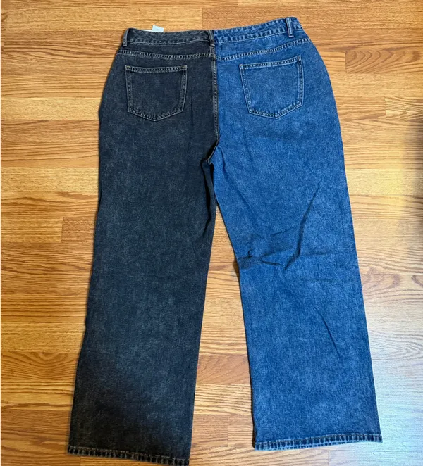 Color Block Jeans Wide-Leg - Image 2
