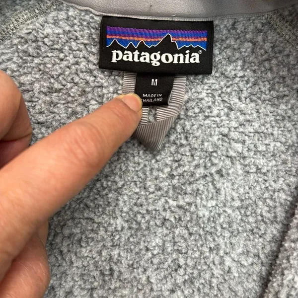 Patagonia women’s 1/4 Zip Better Sweater Heather gray‎ Fleece Jacket SZ M - Image 3